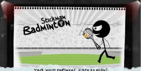 火柴人羽毛球双人游戏(Stickman Badminton)