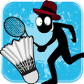 火柴人羽毛球双人游戏(Stickman Badminton)
